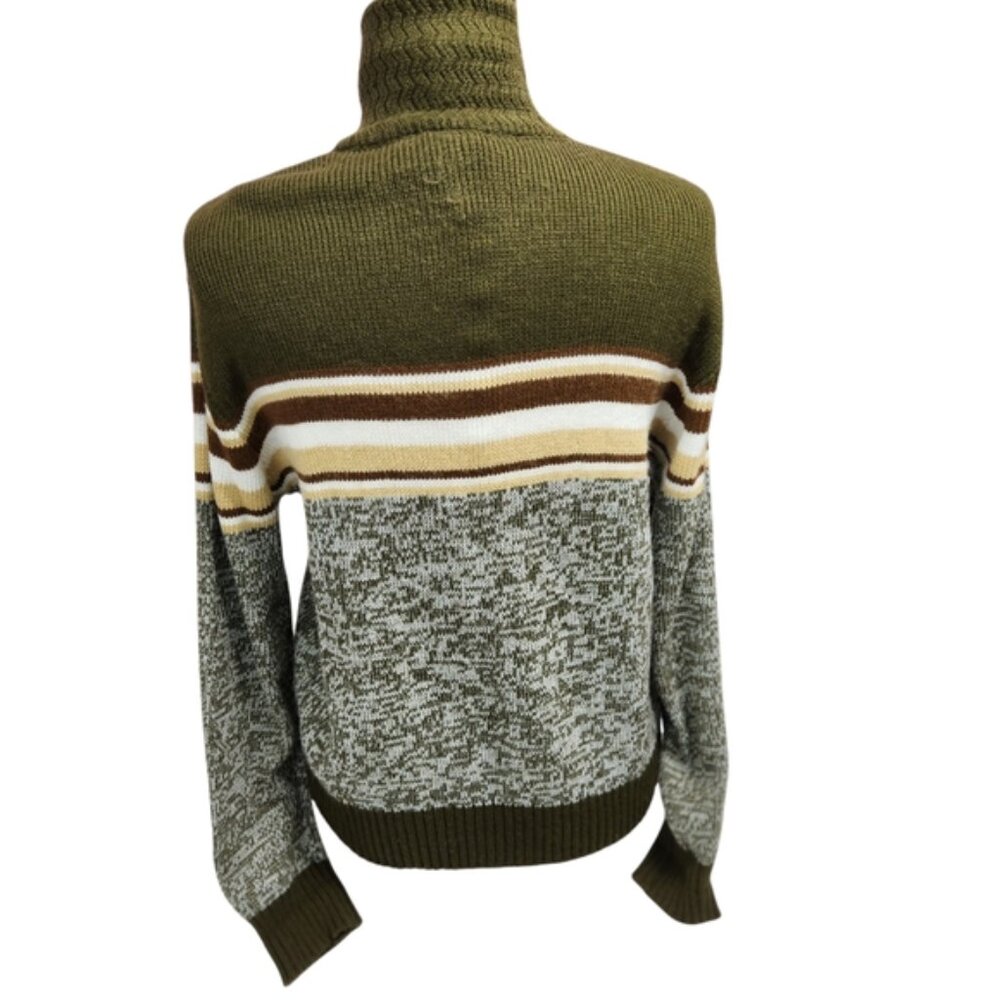 St. Laurents vintage Olive Green and Gray Men's Sweater Size medium - Picture 2 of 9
